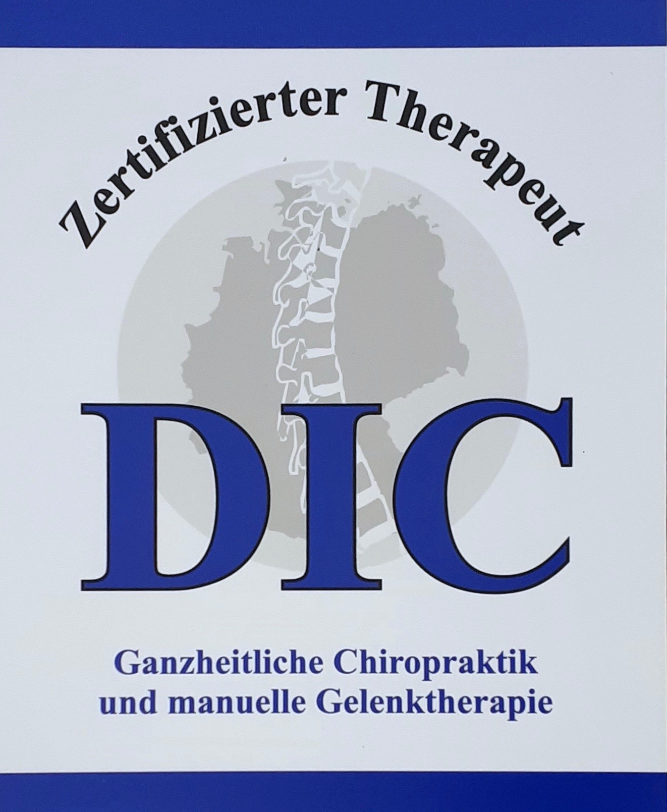 Zertifizierter Therapeut der ganzeitlichen Chiropraktik und manuellen Gelenktherapie